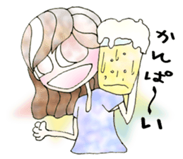 a girl in purple sticker #4645455