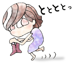 a girl in purple sticker #4645457