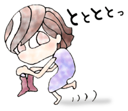 a girl in purple sticker #4645457