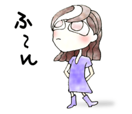 a girl in purple sticker #4645458