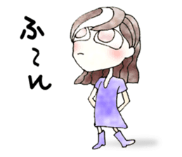 a girl in purple sticker #4645458