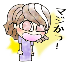 a girl in purple sticker #4645459