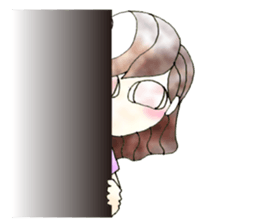 a girl in purple sticker #4645471