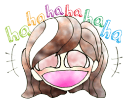 a girl in purple sticker #4645480