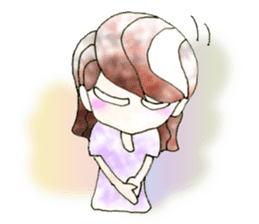 a girl in purple sticker #4645483