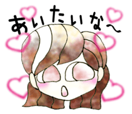 a girl in purple sticker #4645486