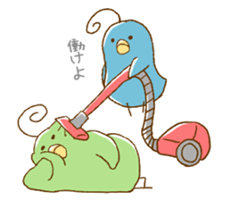 Little Uzai Ahoge birds2 sticker #4648020