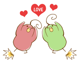 Little Uzai Ahoge birds2 sticker #4648028