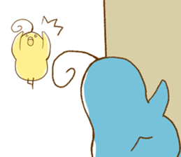 Little Uzai Ahoge birds2 sticker #4648032