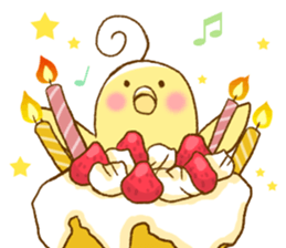 Little Uzai Ahoge birds2 sticker #4648034