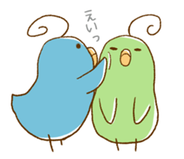 Little Uzai Ahoge birds2 sticker #4648035