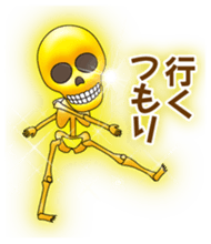 Golden skulls sticker #4649051