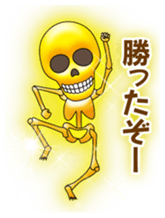 Golden skulls sticker #4649074