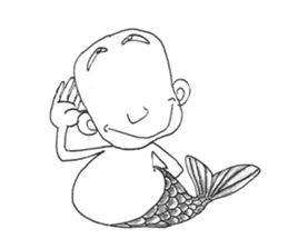 Genpachi of merman. sticker #4650449