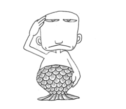 Genpachi of merman. sticker #4650450