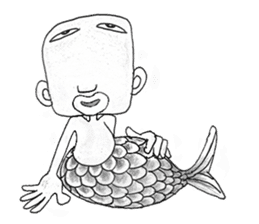 Genpachi of merman. sticker #4650479
