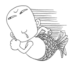 Genpachi of merman. sticker #4650487