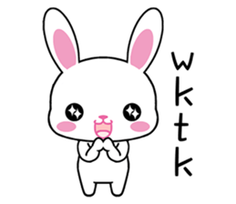Rabbits & Japanese internet slang words sticker #4650756