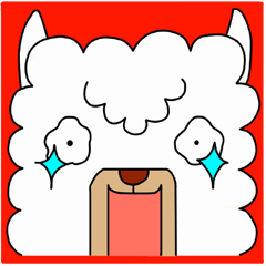 2 pound dress Sticker of Alpaca