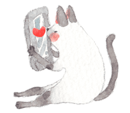 The siamese cat in love sticker #4655008