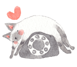 The siamese cat in love sticker #4655009