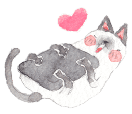 The siamese cat in love sticker #4655010