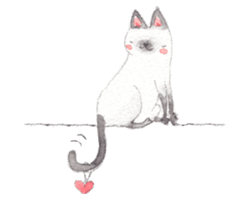 The siamese cat in love sticker #4655012