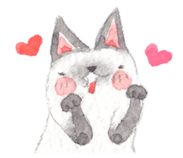 The siamese cat in love sticker #4655013