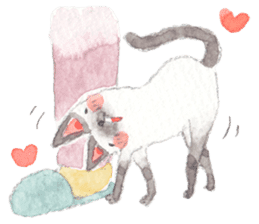 The siamese cat in love sticker #4655016