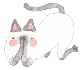 The siamese cat in love sticker #4655020