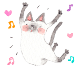 The siamese cat in love sticker #4655021