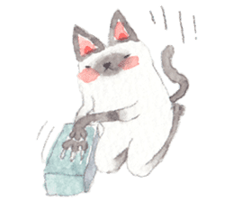 The siamese cat in love sticker #4655023