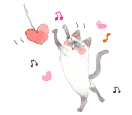 The siamese cat in love sticker #4655030