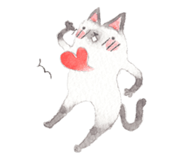 The siamese cat in love sticker #4655031