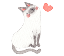 The siamese cat in love sticker #4655034