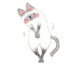 The siamese cat in love sticker #4655035