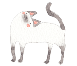The siamese cat in love sticker #4655037