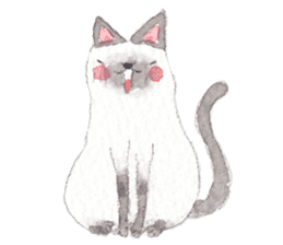 The siamese cat in love sticker #4655038