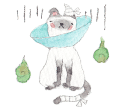 The siamese cat in love sticker #4655041