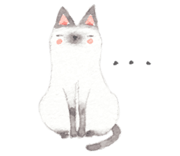 The siamese cat in love sticker #4655044