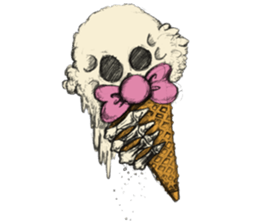 skull ice sticker #4656059