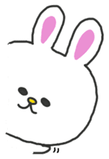 Soft and fluffy rabbit sticker #4656771