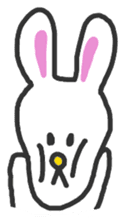 Soft and fluffy rabbit sticker #4656777