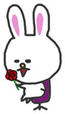 Soft and fluffy rabbit sticker #4656784