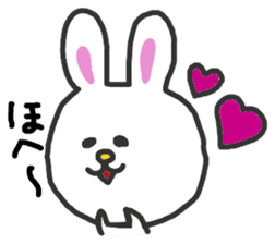 Soft and fluffy rabbit sticker #4656787