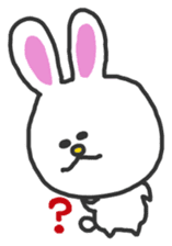 Soft and fluffy rabbit sticker #4656794