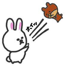 Soft and fluffy rabbit sticker #4656800