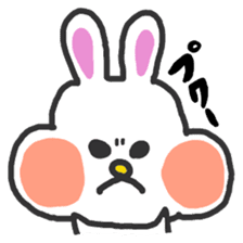 Soft and fluffy rabbit sticker #4656806