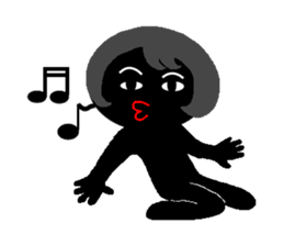 Lines of people(two) sticker #4657280