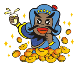 Lucky God came- Fortuna greet New Year sticker #4657414